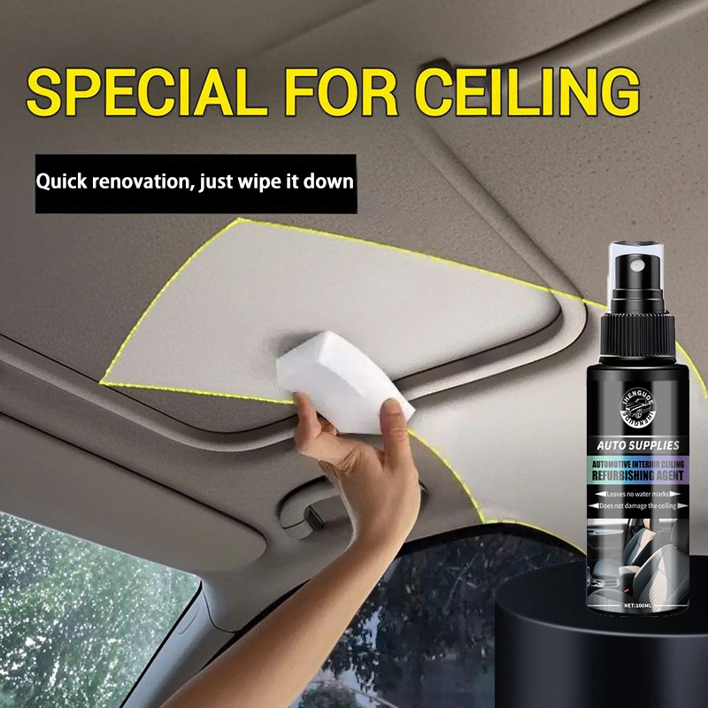 Leather Cleaner Interior - Car Interior Cleaner, Waterless Foam Spray,